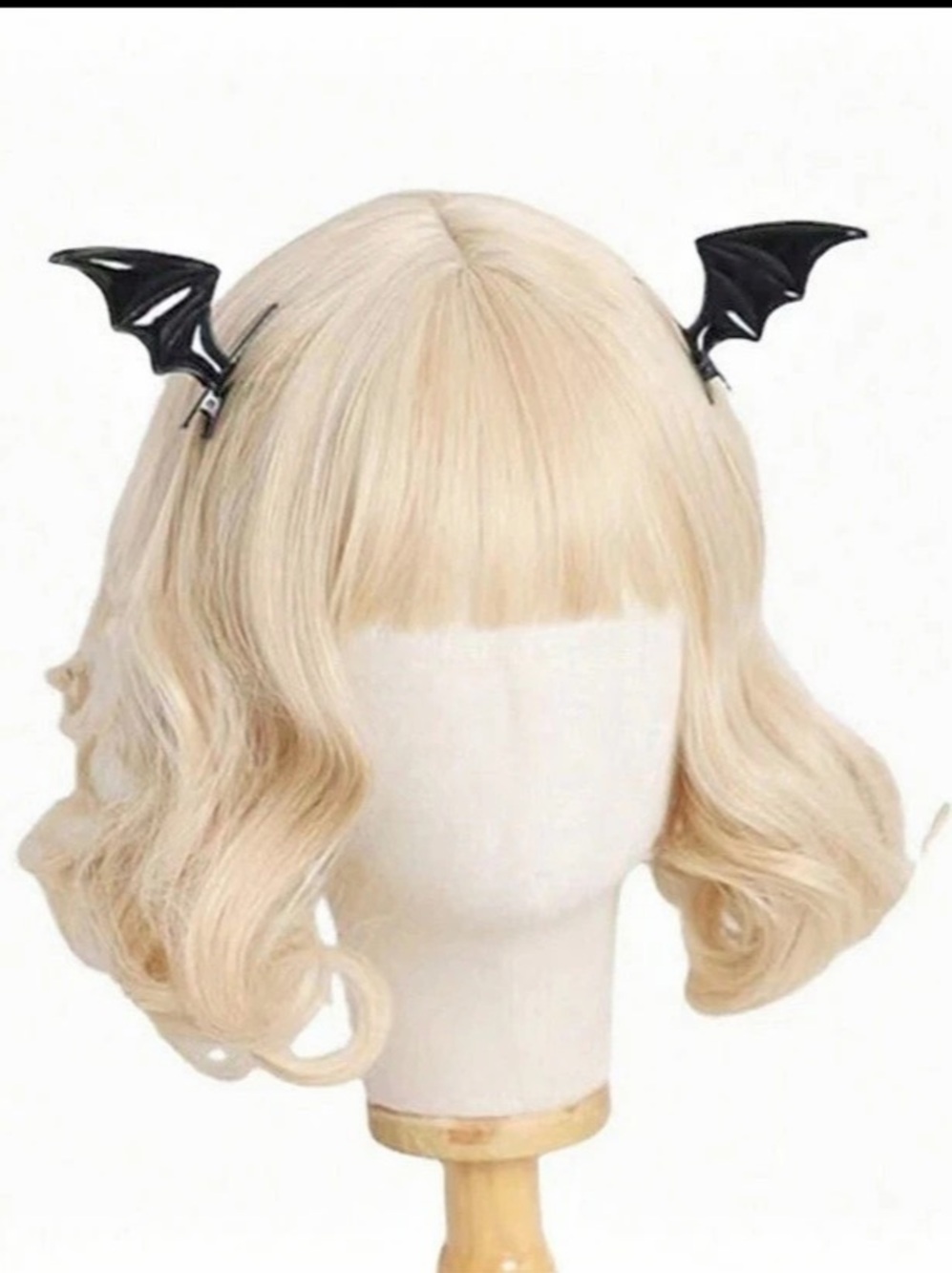 Bat Hair Clips Blonde Wig
